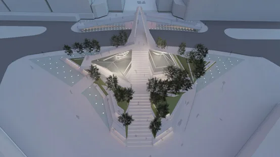 BIM建筑|连接与融入：华盈尚景南北中轴连接天桥方案竞赛结果公告