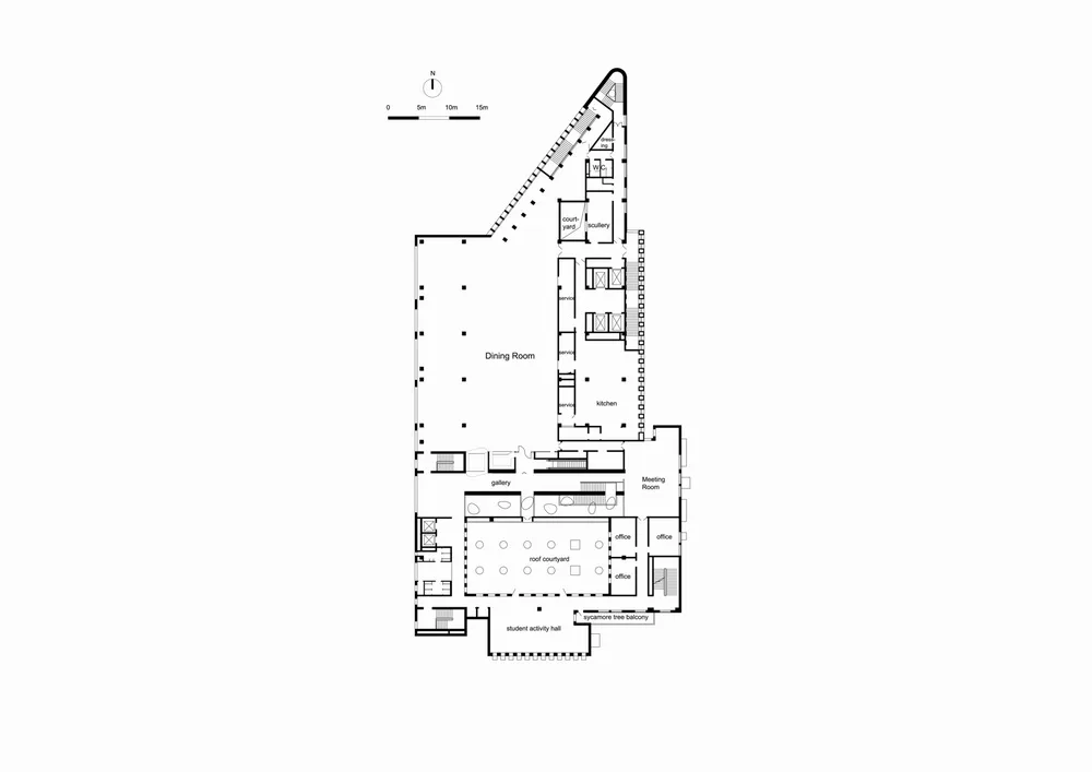BIM建筑|清华大学南区食堂及就业指导中心 / 清华大学建筑学院素朴建筑工作室