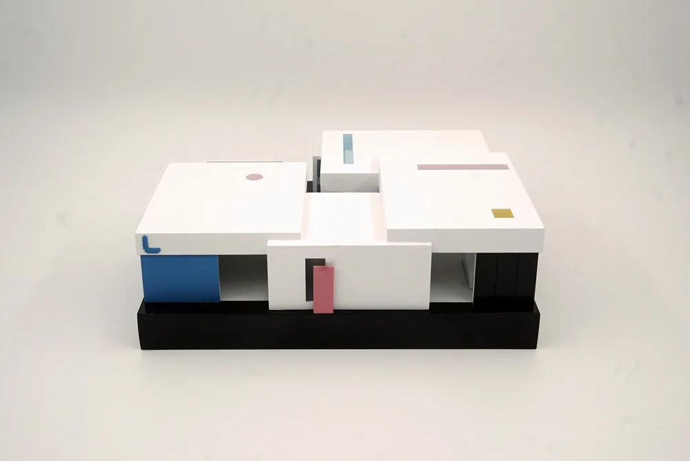 BIM建筑|将至上主义绘画转译成三维空间：层岩叠影展厅/朴居设计研究室