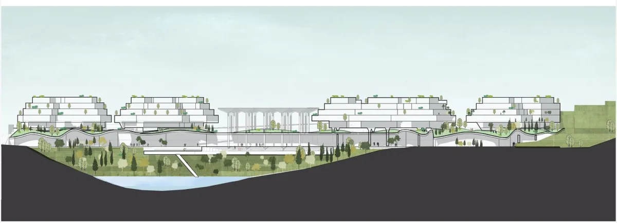 BIM建筑|森林Park+，共享垂直校区 | 重庆柏溪校区九年一贯制学校方案/中机中联工程有限公司