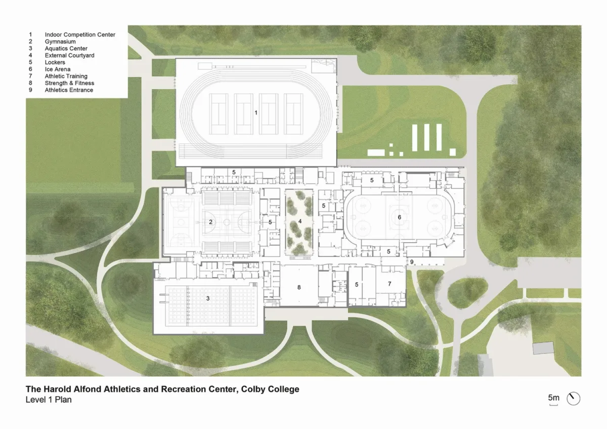 BIM建筑|白色方块-科尔比学院体育娱乐中心 Harold Alfond / Hopkins Architects + Sasaki