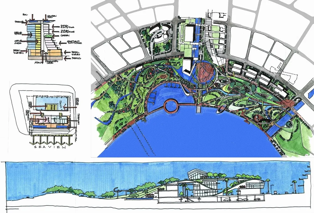 BIM建筑|点亮都市“明珠”：深圳宝安欢乐港湾东岸集群建筑设计 / Laguarda.Low Architects