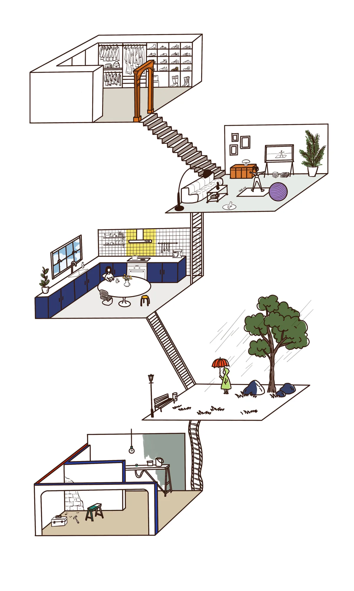 BIM建筑|本杰明·摩尔涂料金华体验中心，一场色彩爆发的随机空间实验/NDB Design新作