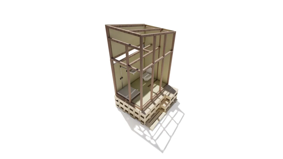 BIM建筑|模块舱体,医护人员临时空间 / Revolution