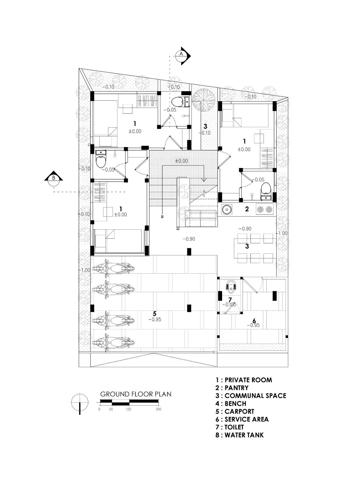 BIM建筑|'逐步堆叠‘ 红区寄宿公寓 / Ismail Solehudin Architecture