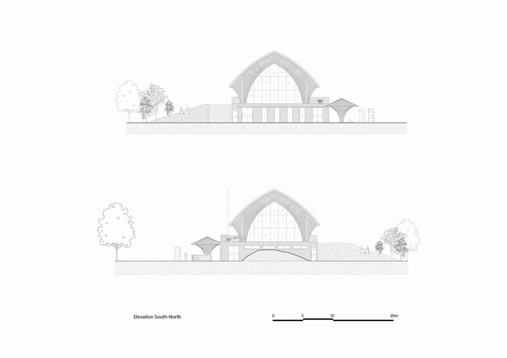 BIM建筑|大跨度拱形竹梁，Casamia 社区之家 / VTN Architects