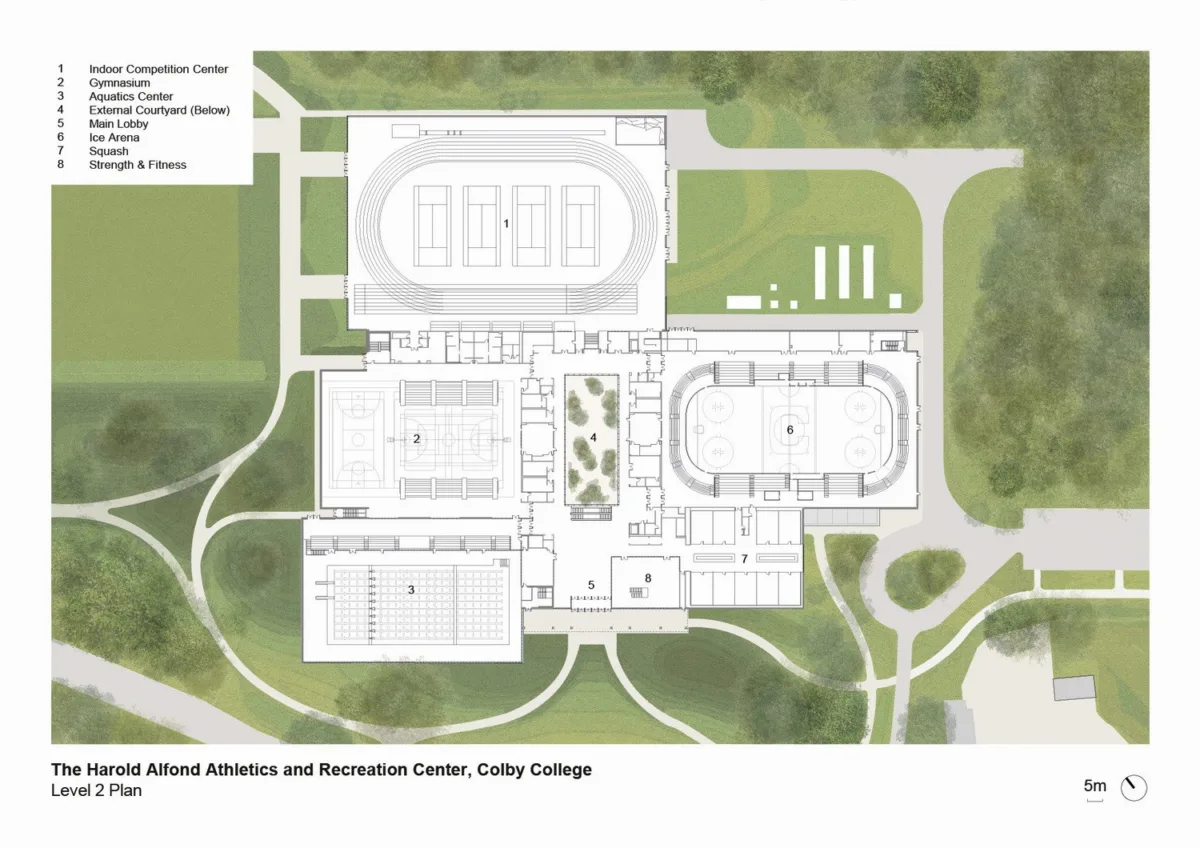 BIM建筑|白色方块-科尔比学院体育娱乐中心 Harold Alfond / Hopkins Architects + Sasaki