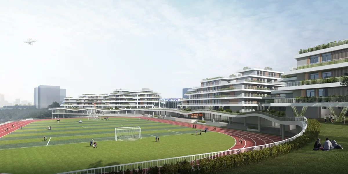 BIM建筑|森林Park+，共享垂直校区 | 重庆柏溪校区九年一贯制学校方案/中机中联工程有限公司