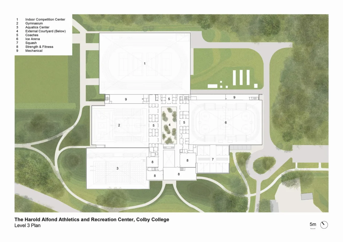 BIM建筑|白色方块-科尔比学院体育娱乐中心 Harold Alfond / Hopkins Architects + Sasaki