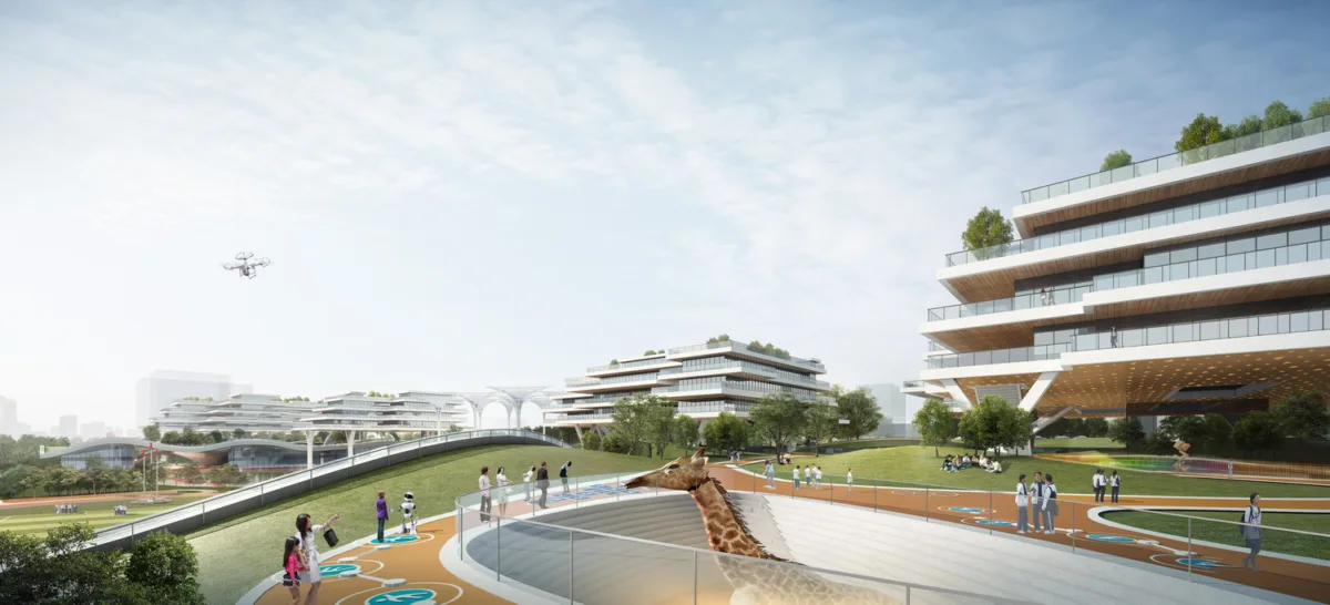 BIM建筑|森林Park+，共享垂直校区 | 重庆柏溪校区九年一贯制学校方案/中机中联工程有限公司