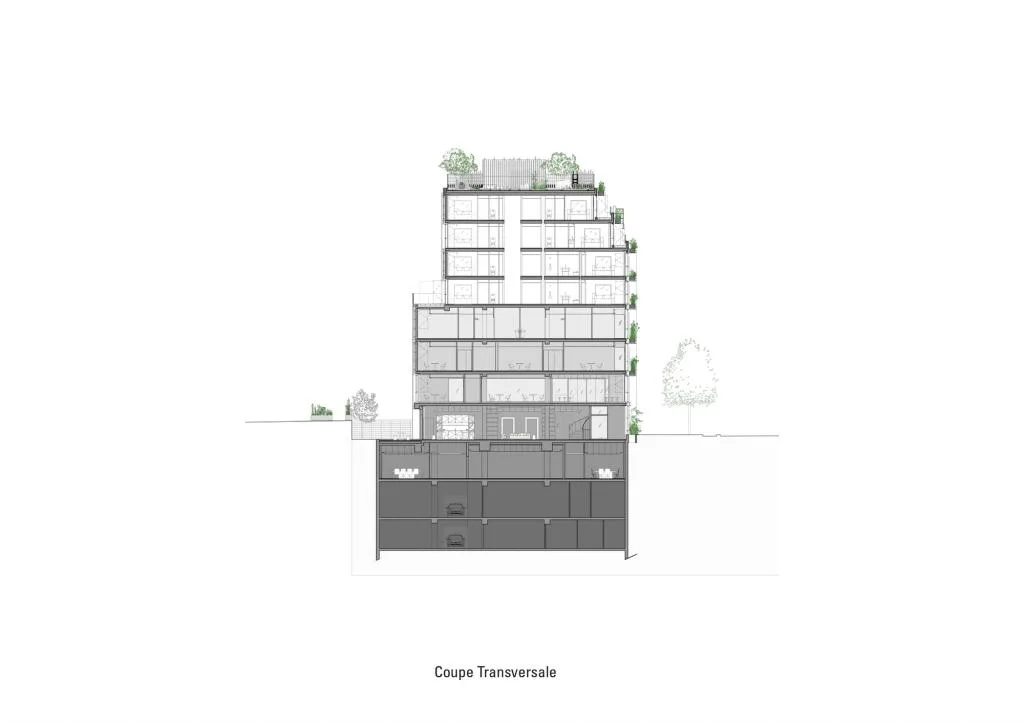 BIM建筑|未来城市缩影：M大楼 / Triptyque Architecture