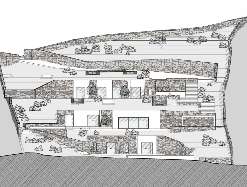 BIM建筑|安提帕洛斯岛的地下私人别墅 / Tsolakis Architects