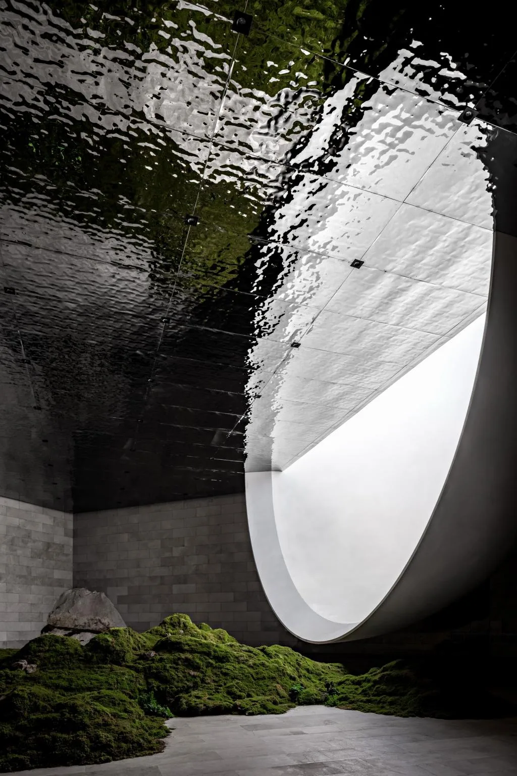 BIM建筑|极致的乡愁——泰安九女峰“故乡的月”仪式堂 / 袈蓝建筑