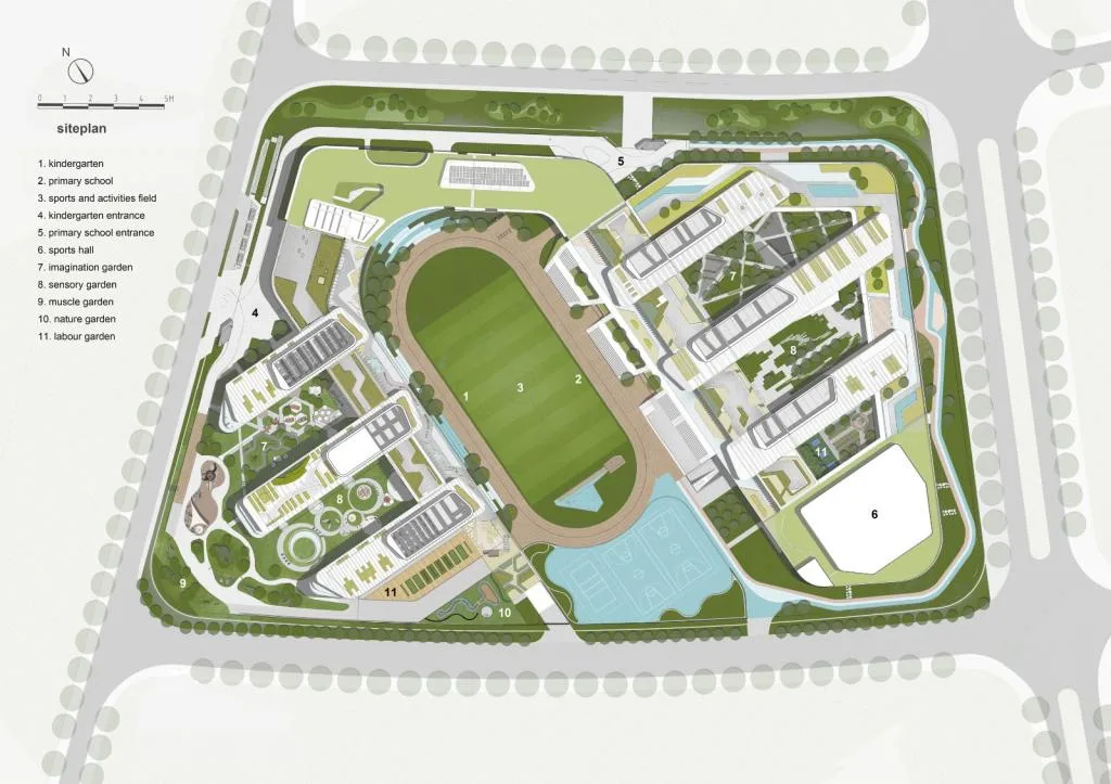 BIM建筑|苏州科技城天佑实验小学及幼儿园 / BAU