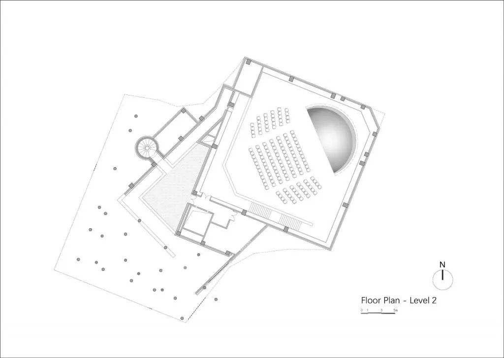 BIM建筑|极致的乡愁——泰安九女峰“故乡的月”仪式堂 / 袈蓝建筑