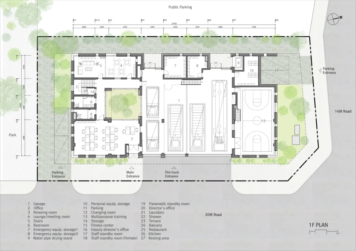BIM建筑|江一洞119消防站 / OA-Lab