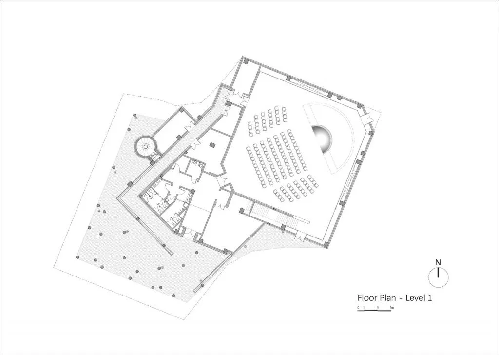 BIM建筑|极致的乡愁——泰安九女峰“故乡的月”仪式堂 / 袈蓝建筑