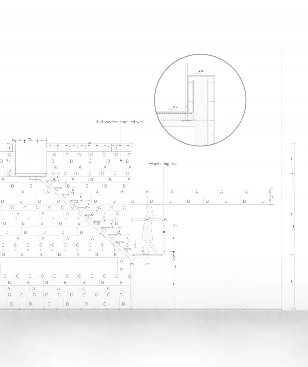 BIM建筑|高山流水 松林里的红色石屋 / 素建筑设计事务所