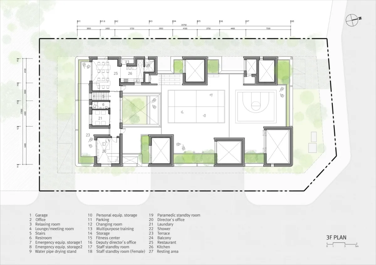 BIM建筑|江一洞119消防站 / OA-Lab
