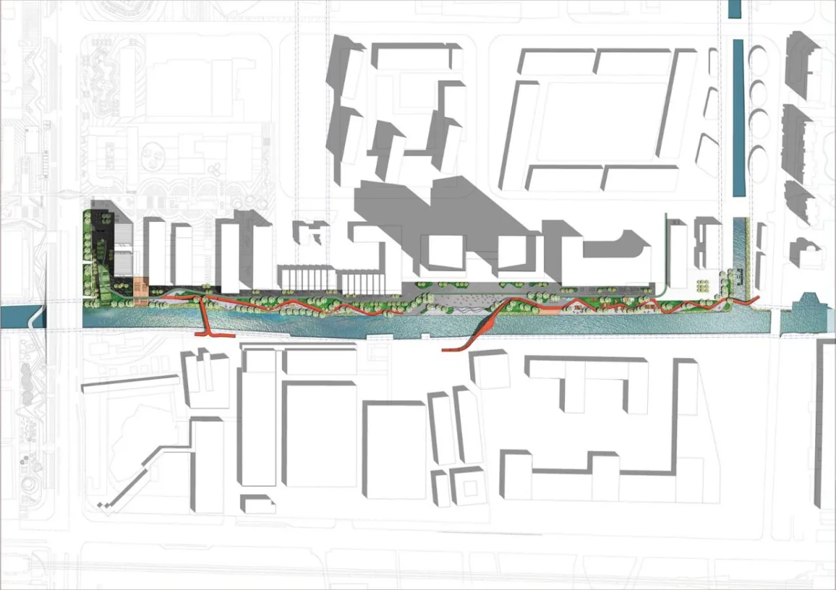 BIM建筑|上海闵行横泾港东岸滨水，景观公共空间改造 / SPARK Architects
