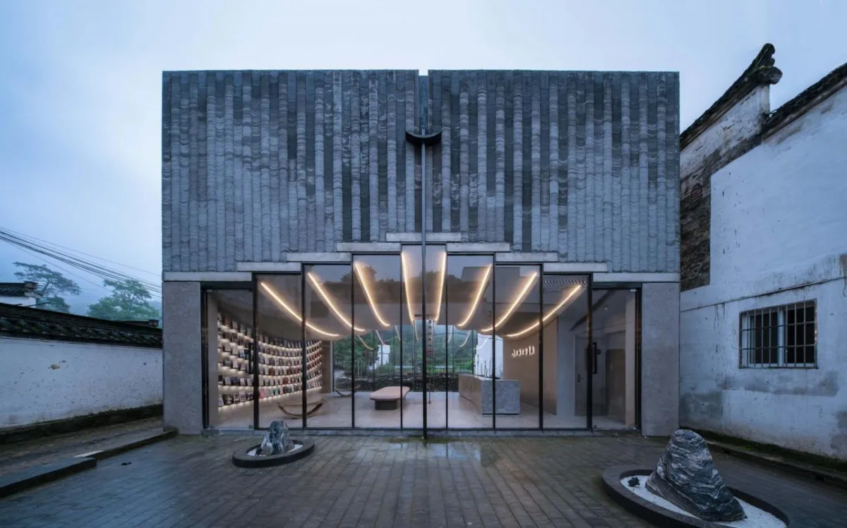 BIM建筑|桥廊：上海三联书店·黄山桃源店 / 来建筑设计工作室