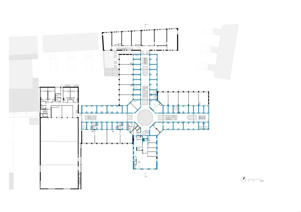 BIM建筑|由监狱改造而成的学校 / Atelier PRO architects
