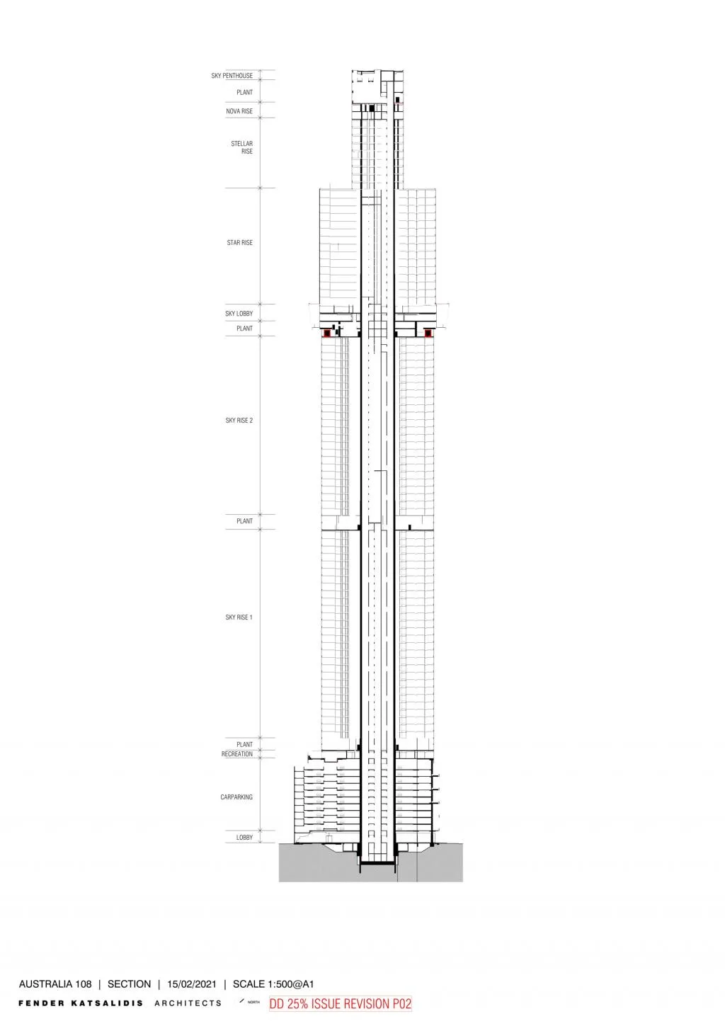 BIM建筑|Australia 108住宅塔楼，墨尔本 / Fender Katsalidis