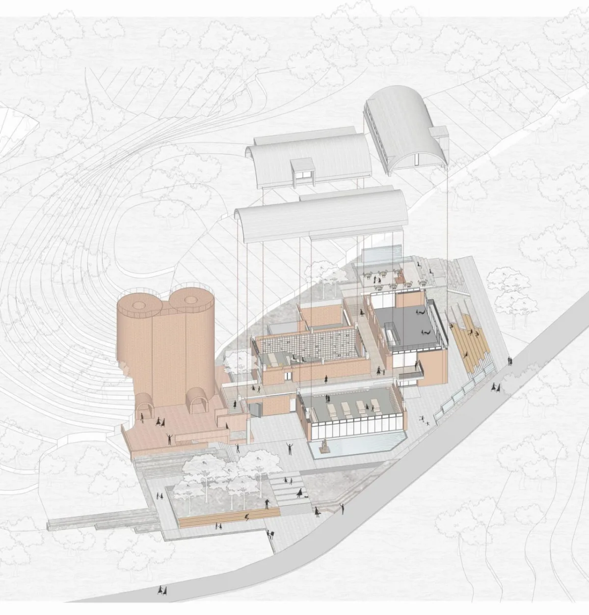 BIM建筑|南京先锋汤山矿坑书店 / 东南大学建筑学院 + 艺合境建筑事务所