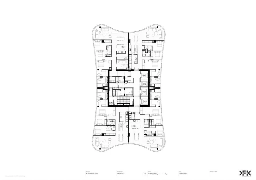 BIM建筑|Australia 108住宅塔楼，墨尔本 / Fender Katsalidis