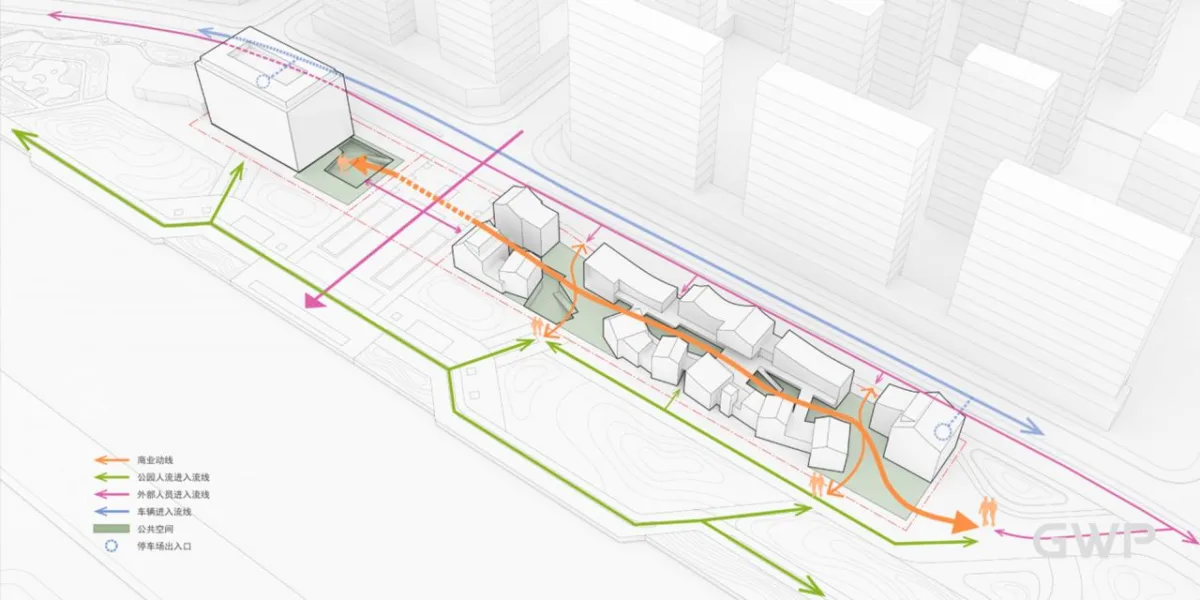BIM建筑|杭州临安苕溪公园文化休闲商业街 / GWP作品