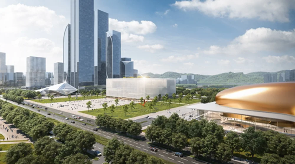 BIM建筑|藤本壮介设计有透明立面的深圳展览馆
