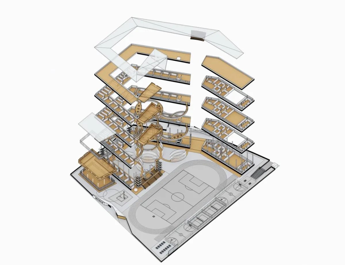 BIM建筑|维度的转移：凤西小学 / 米丈建筑