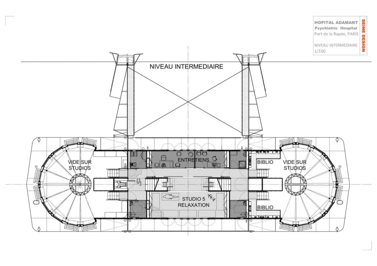 BIM建筑|巴黎精神病院Adamant / Seine Design