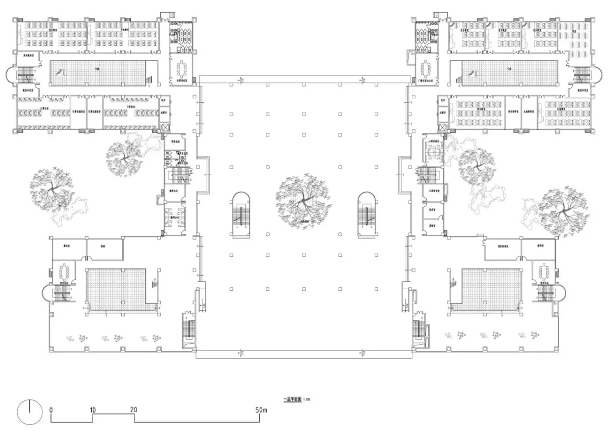 BIM建筑|“合”与“和” 厅、堂与庭：西安市航天城第一中学建筑设计 / 西安建筑科技大学建筑设计研究院
