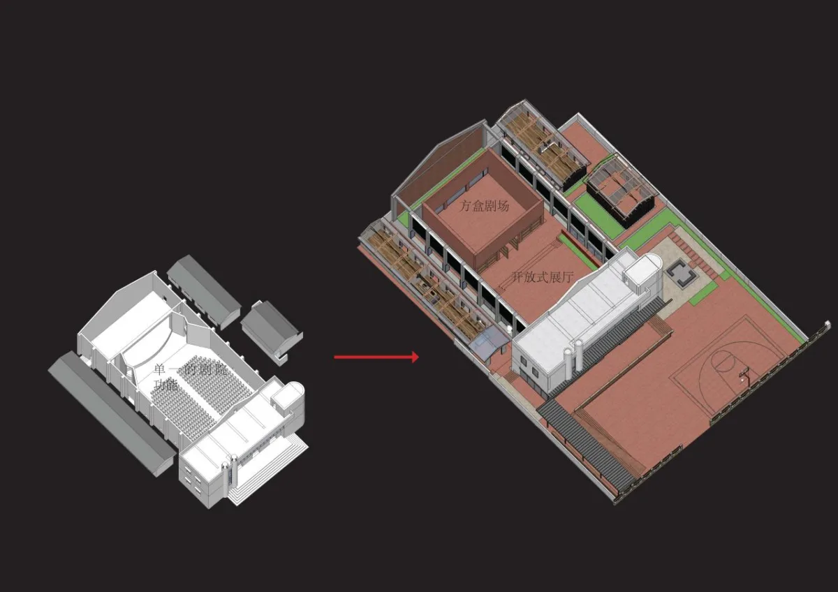BIM建筑|扎根！生长！——邛崃市平乐古镇剧场改造 / 厚石设计