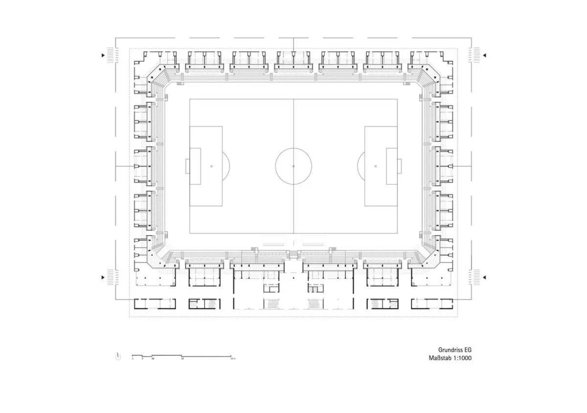 BIM建筑|卢森堡足球橄榄球体育场 / gmp Architects