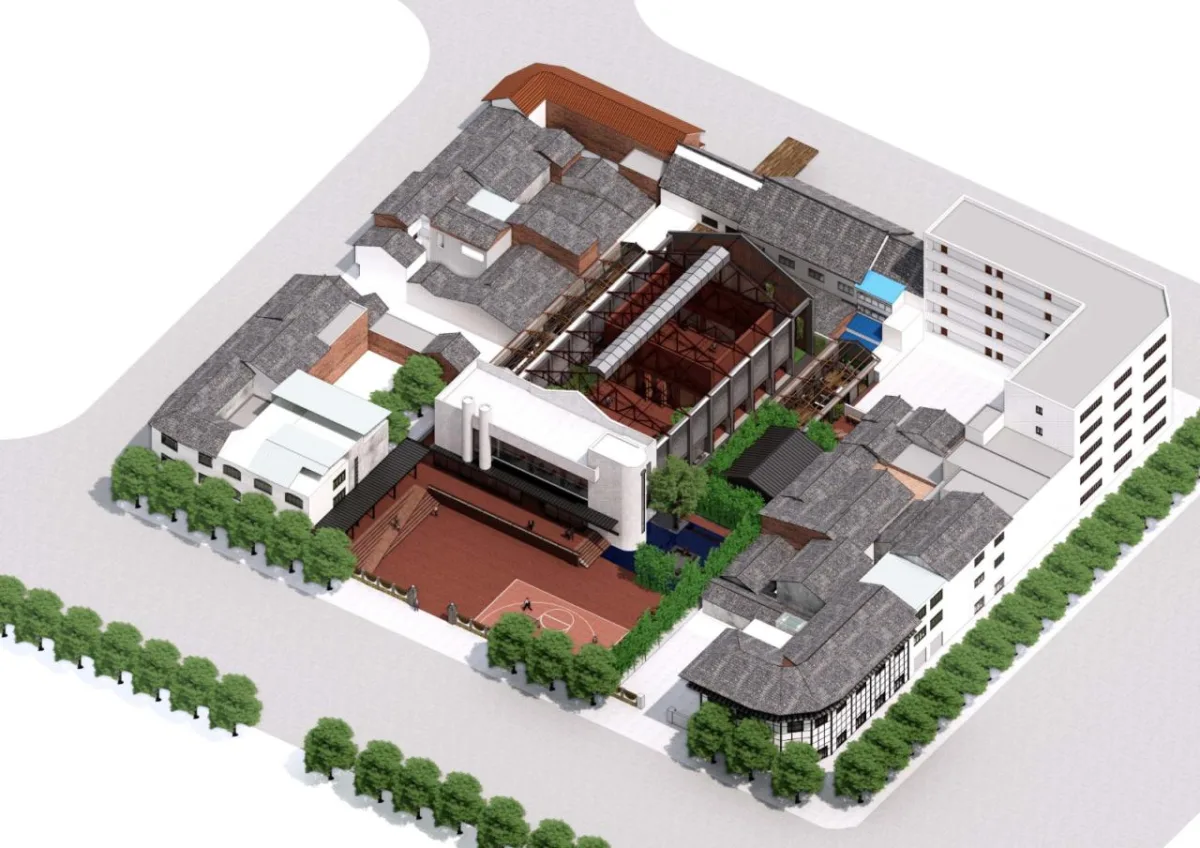 BIM建筑|扎根！生长！——邛崃市平乐古镇剧场改造 / 厚石设计