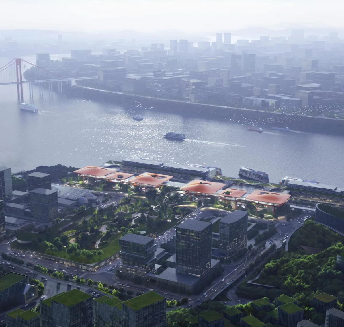 BIM建筑|“龙门吊” | MAD赢得重庆寸滩国际邮轮中心竞赛