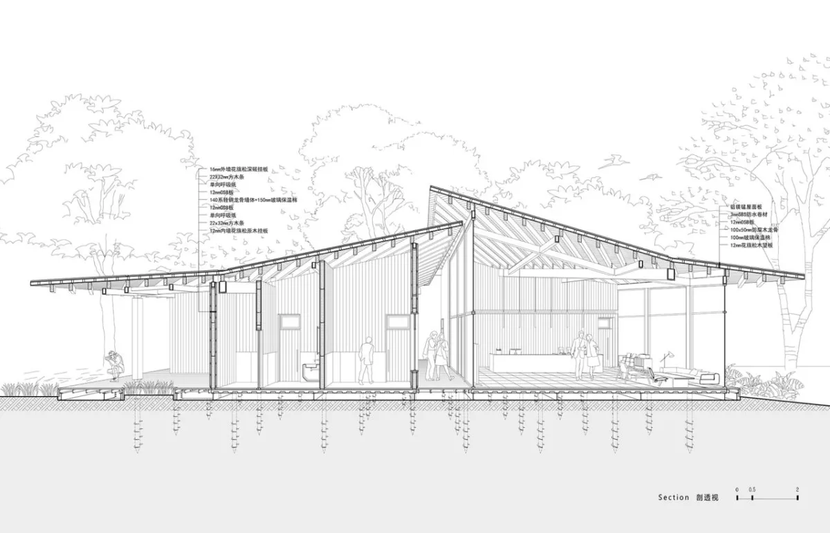 BIM建筑|富阳·阳陂湖湿地接待中心 / 尌林建筑设计事务所