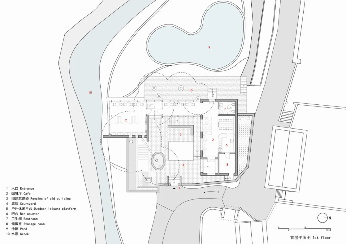 BIM建筑|与树和老土墙共生——军械库咖啡 / 三文建筑
