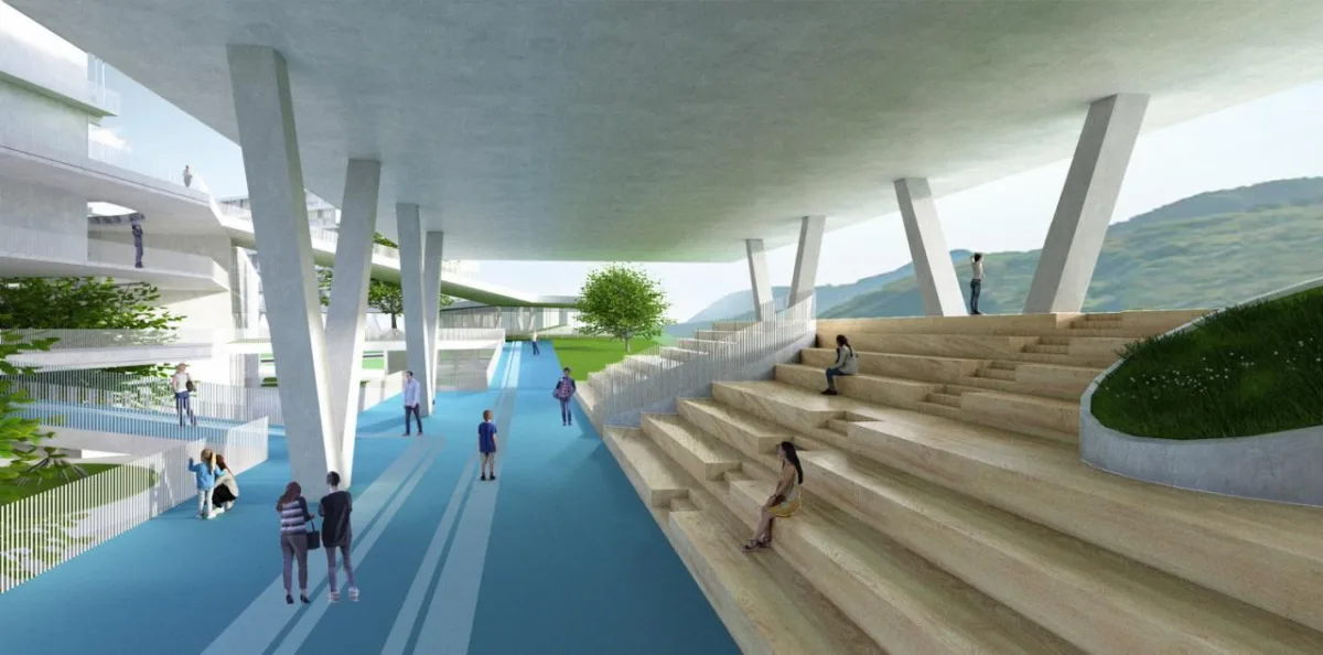 BIM建筑|山间学堂：深圳市第三十三高级中学（中标候选方案） / 上海华都建筑规划设计有限公司