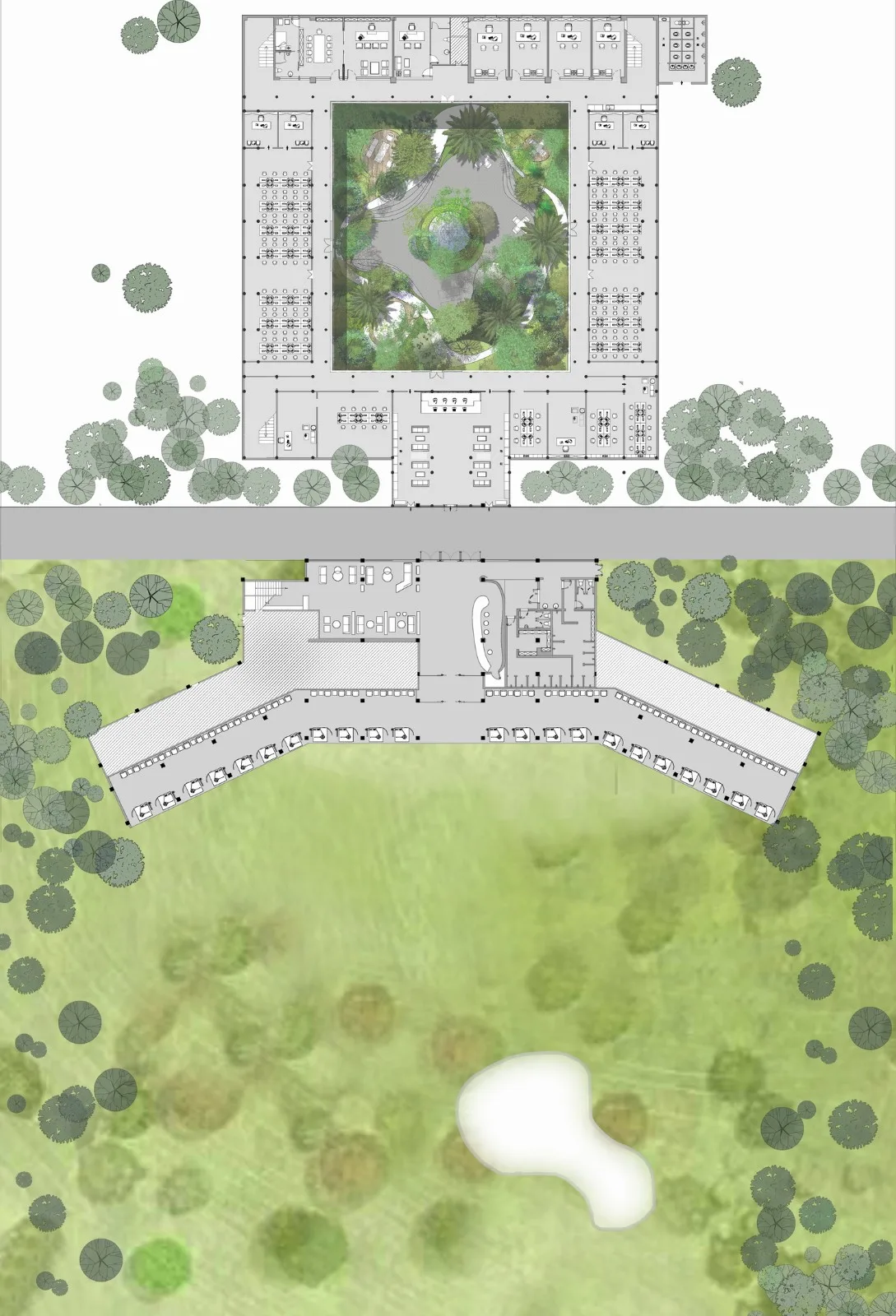 BIM建筑|中国传统四合庭院的人文办公综合体升级改造 / 北京中德行建筑设计