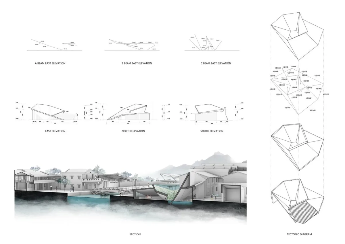 BIM建筑|山村改造中的小品建筑：山根之花 ／谱观建筑