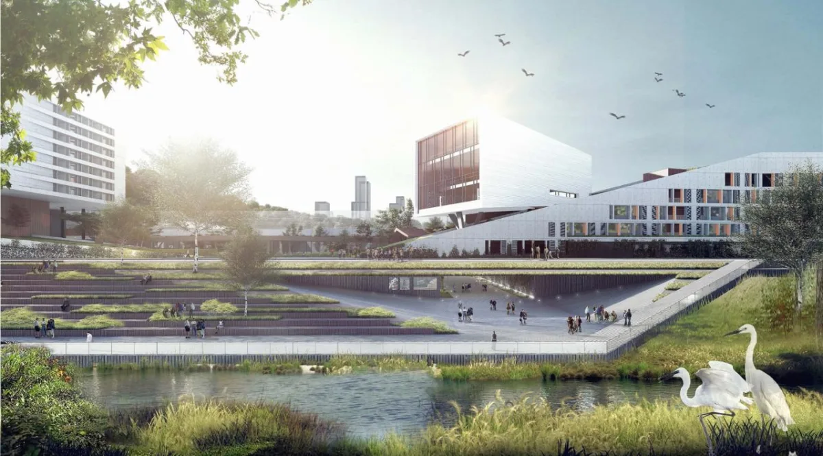 BIM建筑|“塘畔隐园”—深圳市第二十八高级中学建筑方案设计 / 一境建筑设计