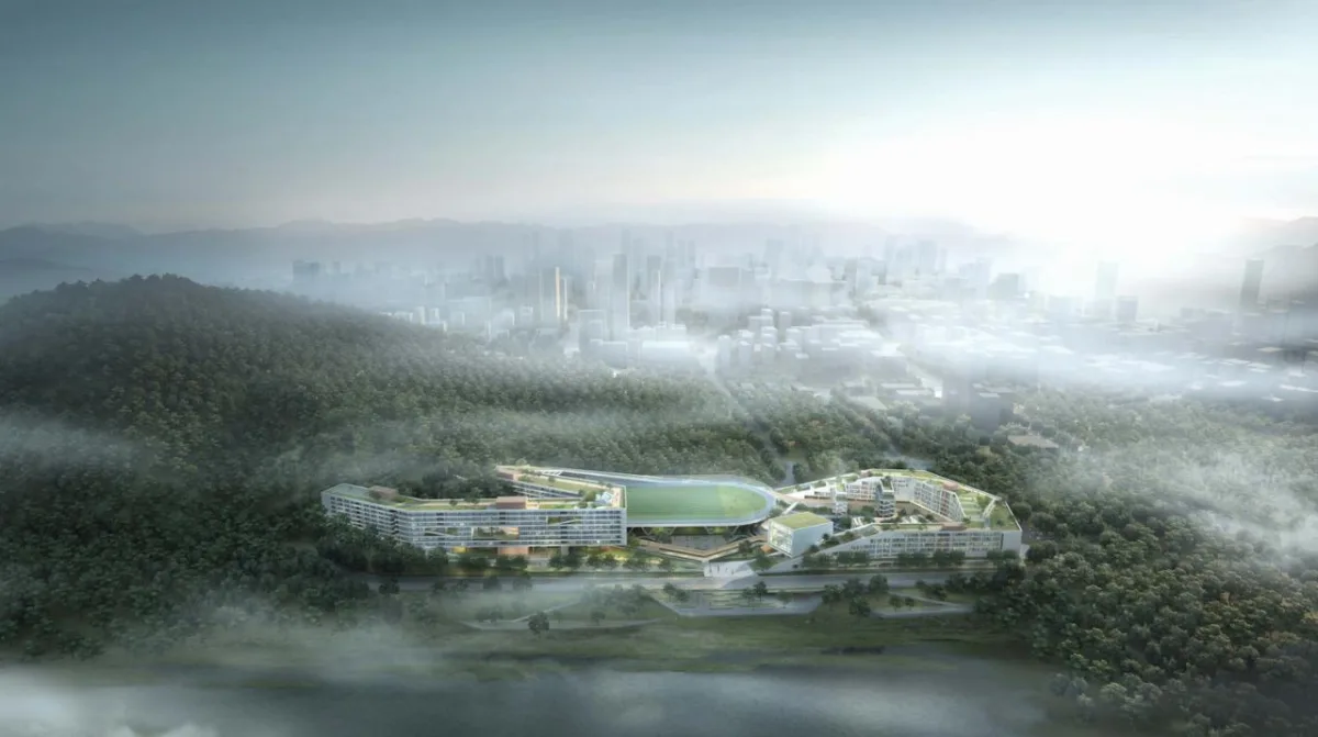 BIM建筑|“塘畔隐园”—深圳市第二十八高级中学建筑方案设计 / 一境建筑设计
