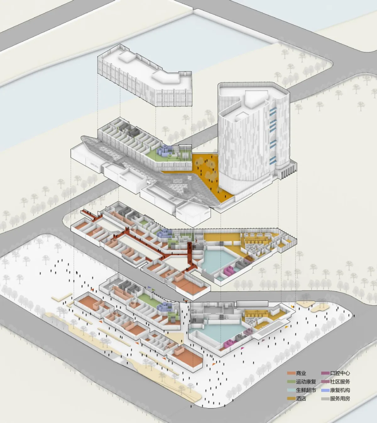 BIM建筑|混合的真实：城市型康养综合体的创新实践 / 栖城设计