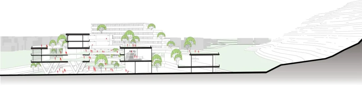 BIM建筑|山间学堂：深圳市第三十三高级中学（中标候选方案） / 上海华都建筑规划设计有限公司
