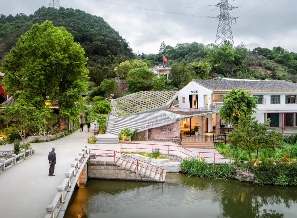 BIM建筑|山村改造中的小品建筑：山根之花 ／谱观建筑