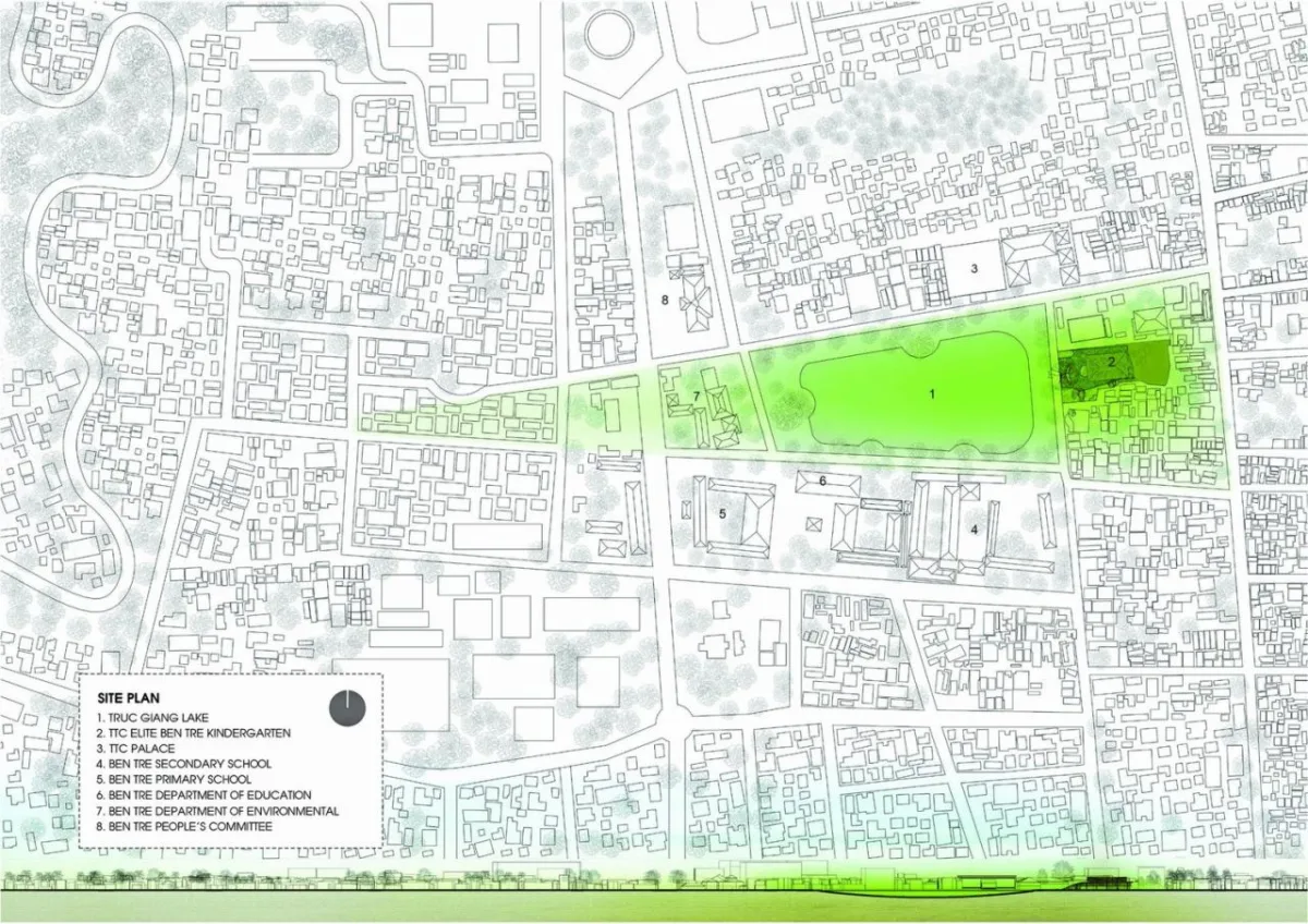 BIM建筑|山坡下的秘密基地：TTC Elite Ben Tre 幼儿园 / KIENTRUC O