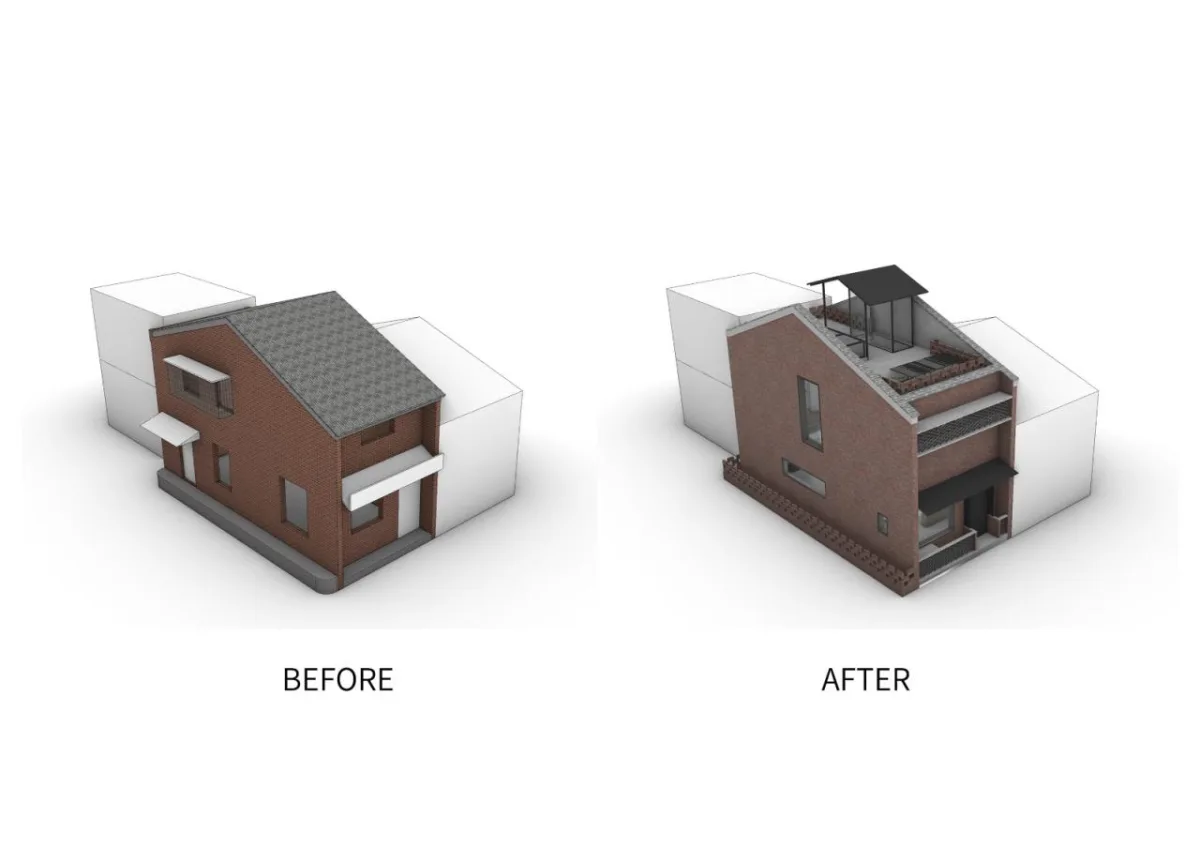 BIM建筑|80平米小屋改造：一叠居 / 本态建筑
